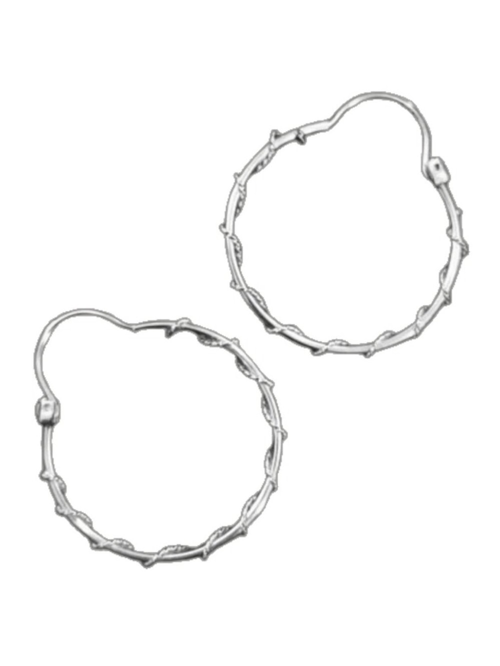 10K White Gold Hoop Earrings